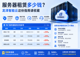 服务器租赁多少钱？龙泽智能云这份指南请收藏